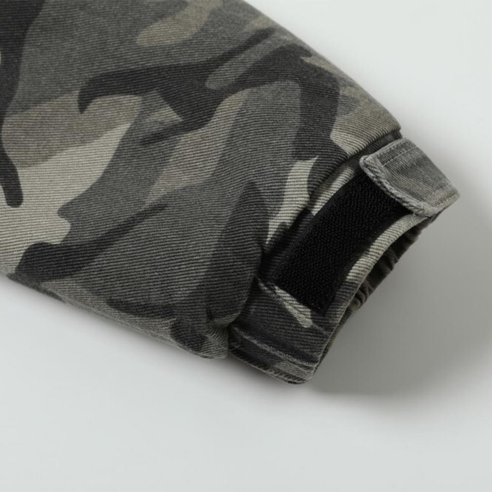 Men Camouflage Cotton Hooded Jacket Loose Fit Winter Coat Streetwear - Image 4