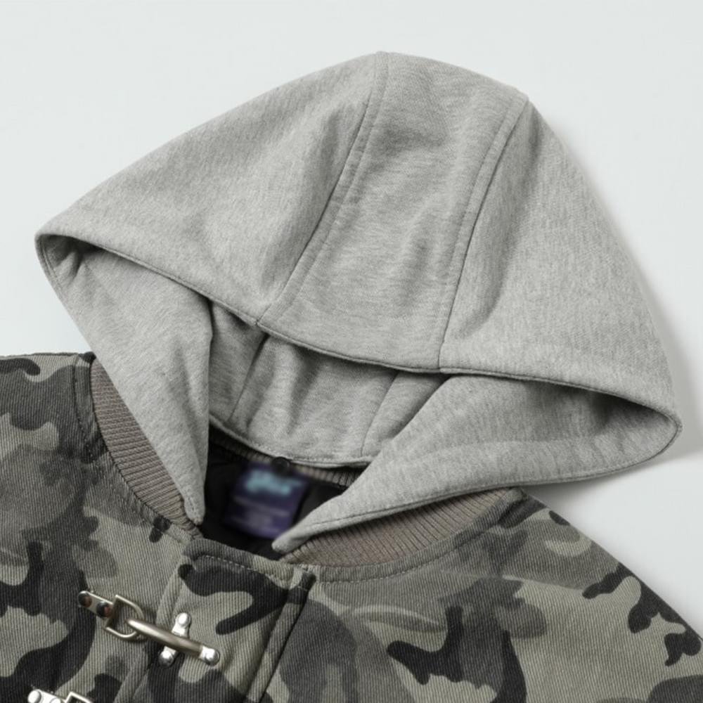Men Camouflage Cotton Hooded Jacket Loose Fit Winter Coat Streetwear - Image 3